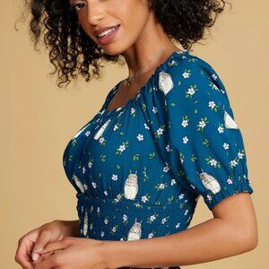 Her Universe Studio Ghibli My Neighbor Totoro Floral Allover Print Romper - BoxL